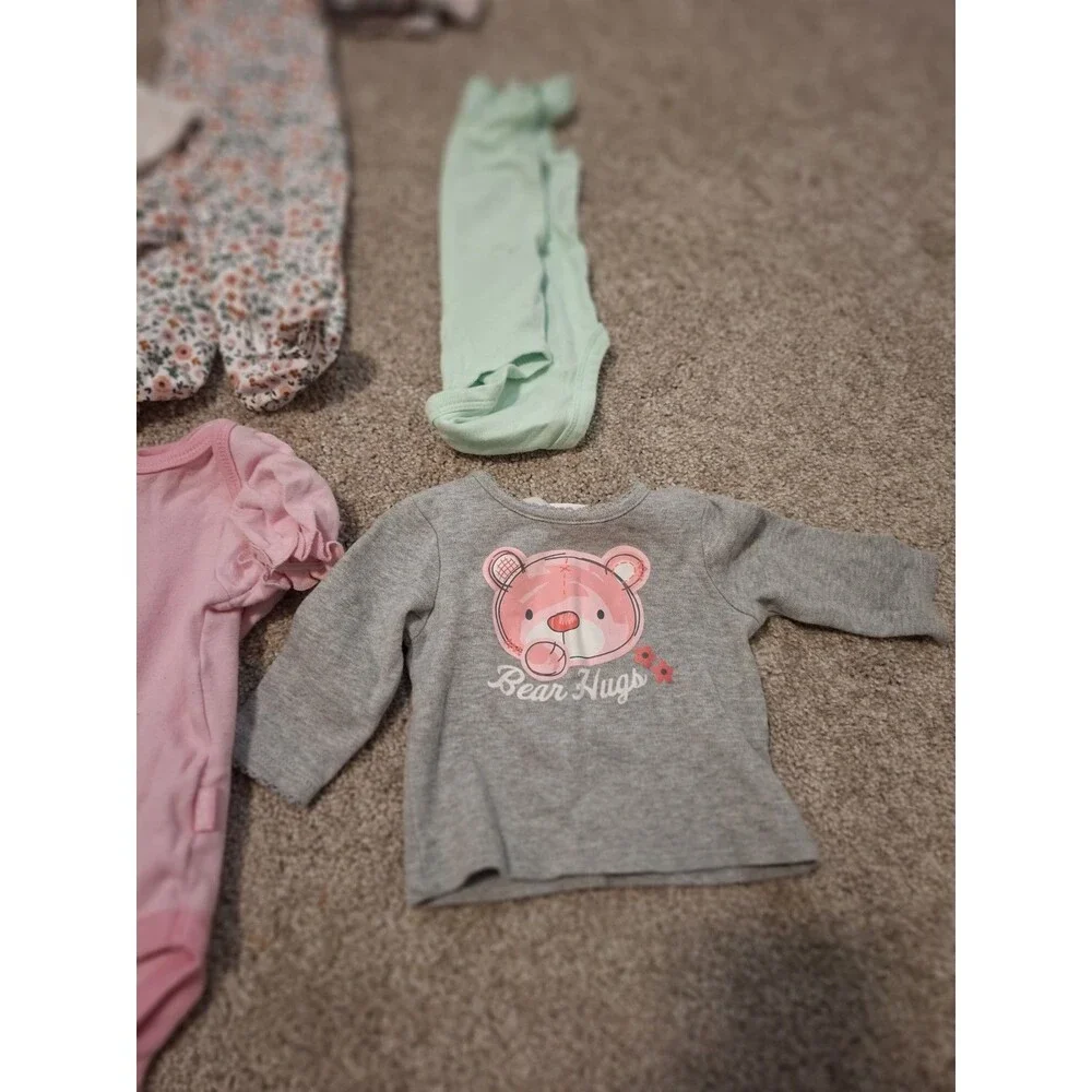 Baby One Piece Bundle Lot - Carter’s, Disney, Burt's Bees, Jumping Beans 0-3 Mon